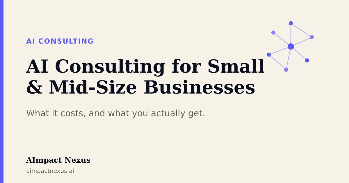 AI Consulting for Small and Mid-Size Businesses: What It Costs and What You Get